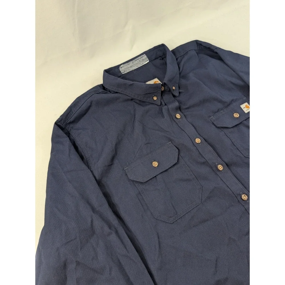 Women's‎  Carhartt FR Flame Resistant Navy Blue Shirt  CAT2 NFPA XXL